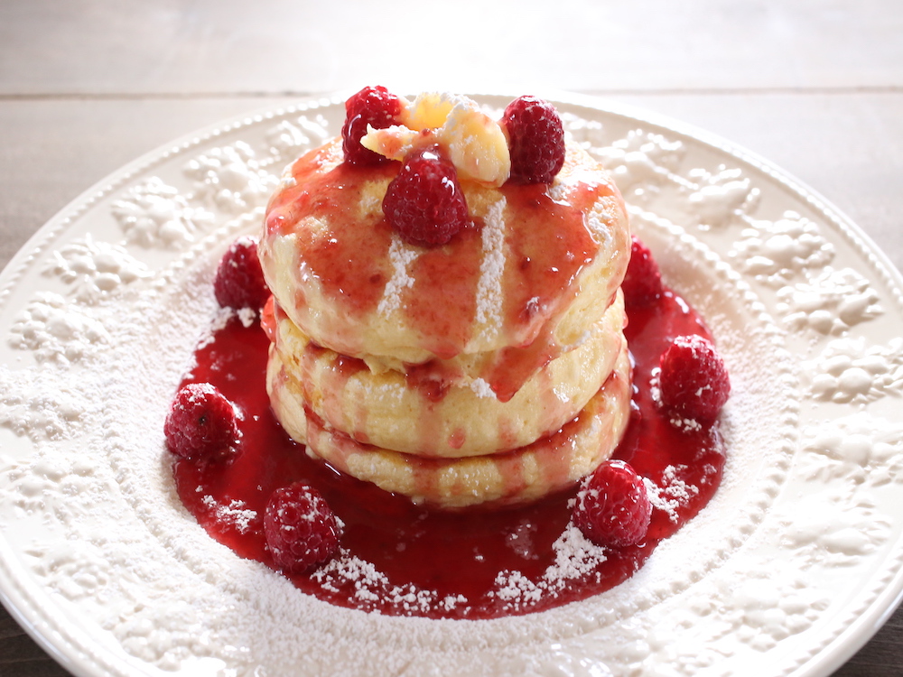 さとやまカフェのパンケーキ
